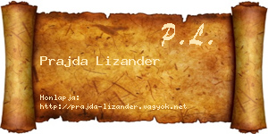 Prajda Lizander névjegykártya